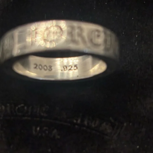 Chrome Hearts  Forever Sterling Silver Men's Ring 6mm size 100 - Picture 4 of 8